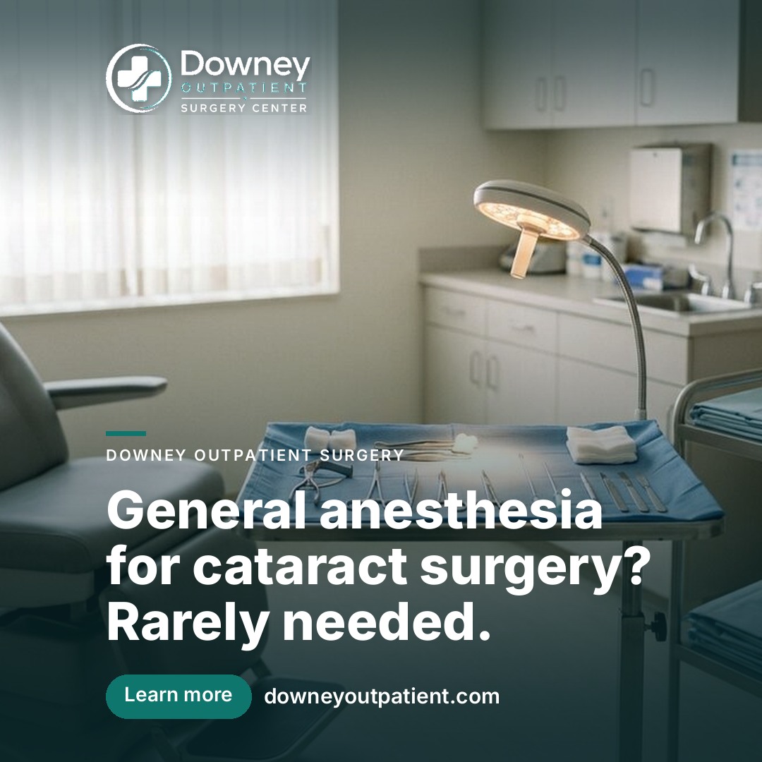 General anesthesia for cataract surgery? Rarely needed.